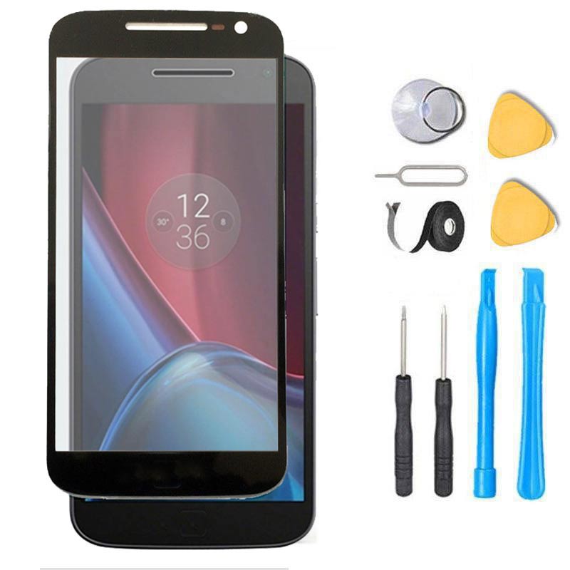 Motorola Moto G4 Glass Screen Replacement Premium Repair Kit G 4th - XT1620 XT1621 XT1622 XT1625  - Black / White