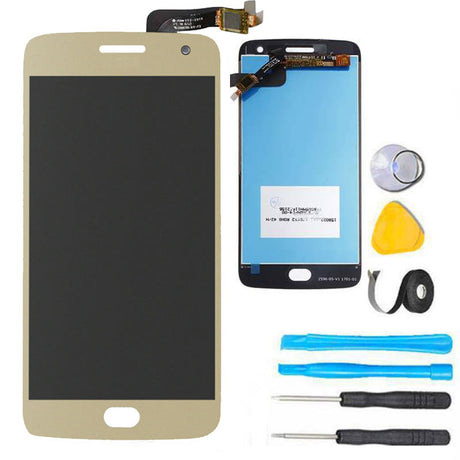 Moto G5 Plus Screen Replacement + LCD + Touch Digitizer Premium Repair Kit - Gold