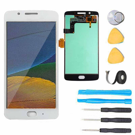 Moto G5 Screen Replacement LCD + Touch Digitizer Repair Kit  XT1670 | XT1671 | XT1672 | XT1677 - White