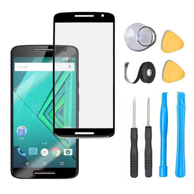 Motorola Moto X Play Glass Screen Replacement Premium Repair Kit XT1561 XT1562 XT1563   - Black / White