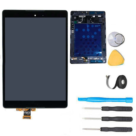 Nexus 9 Glass Screen Replacement LCD + Touch Digitizer + Frame Premium Repair Kit - Black