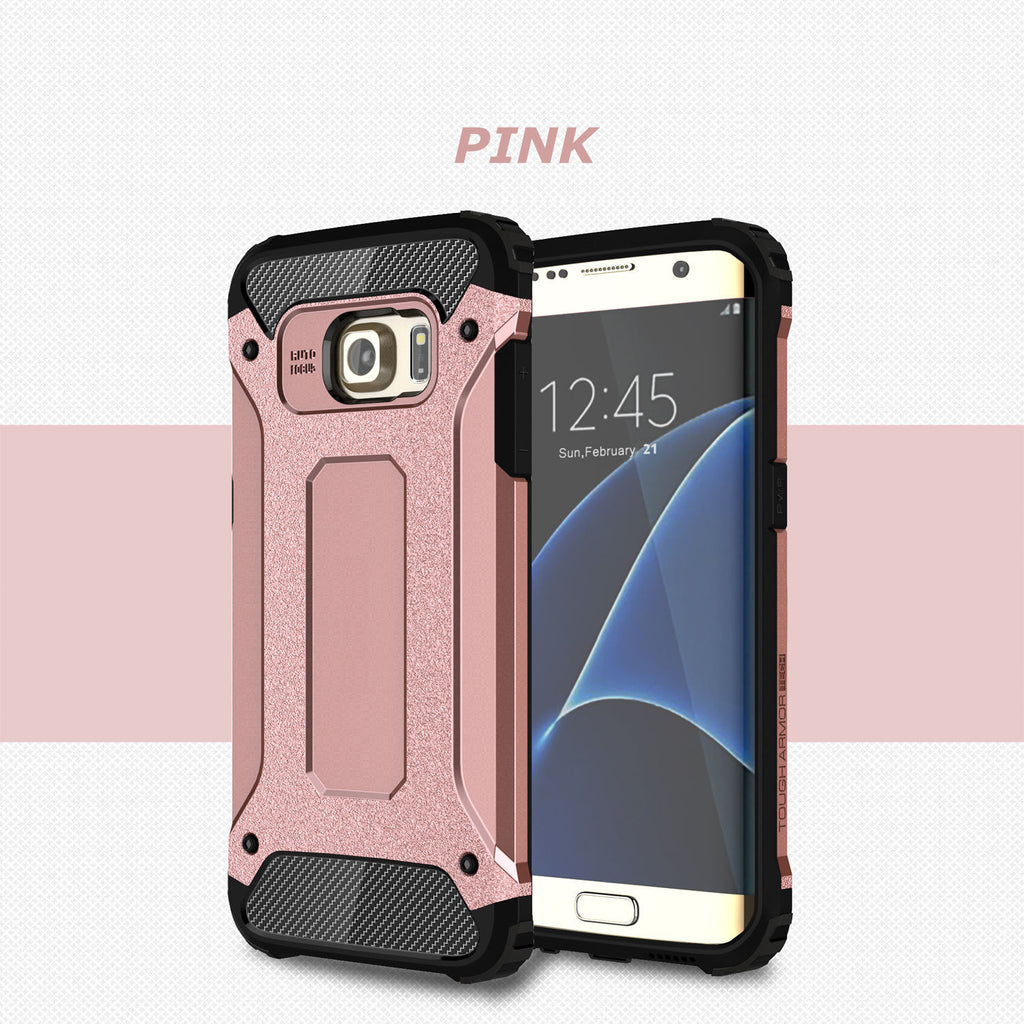 Rugged Armor Protective Hard Case Cover - Galaxy S6 Edge