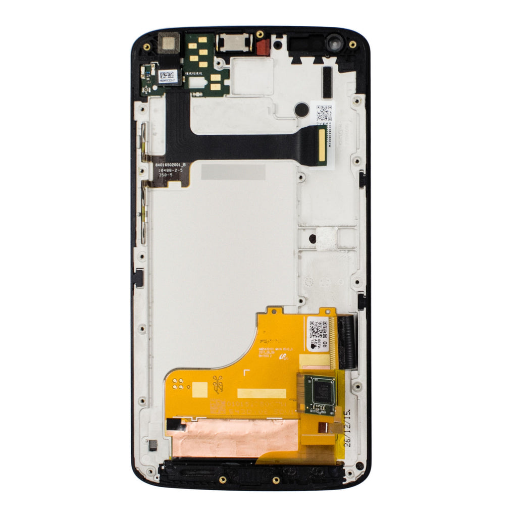 Motorola Droid Turbo 2 Screen Replacement LCD + Digitizer + Frame Premium Repair Kit XT1580 XT1581 XT1585 - Black
