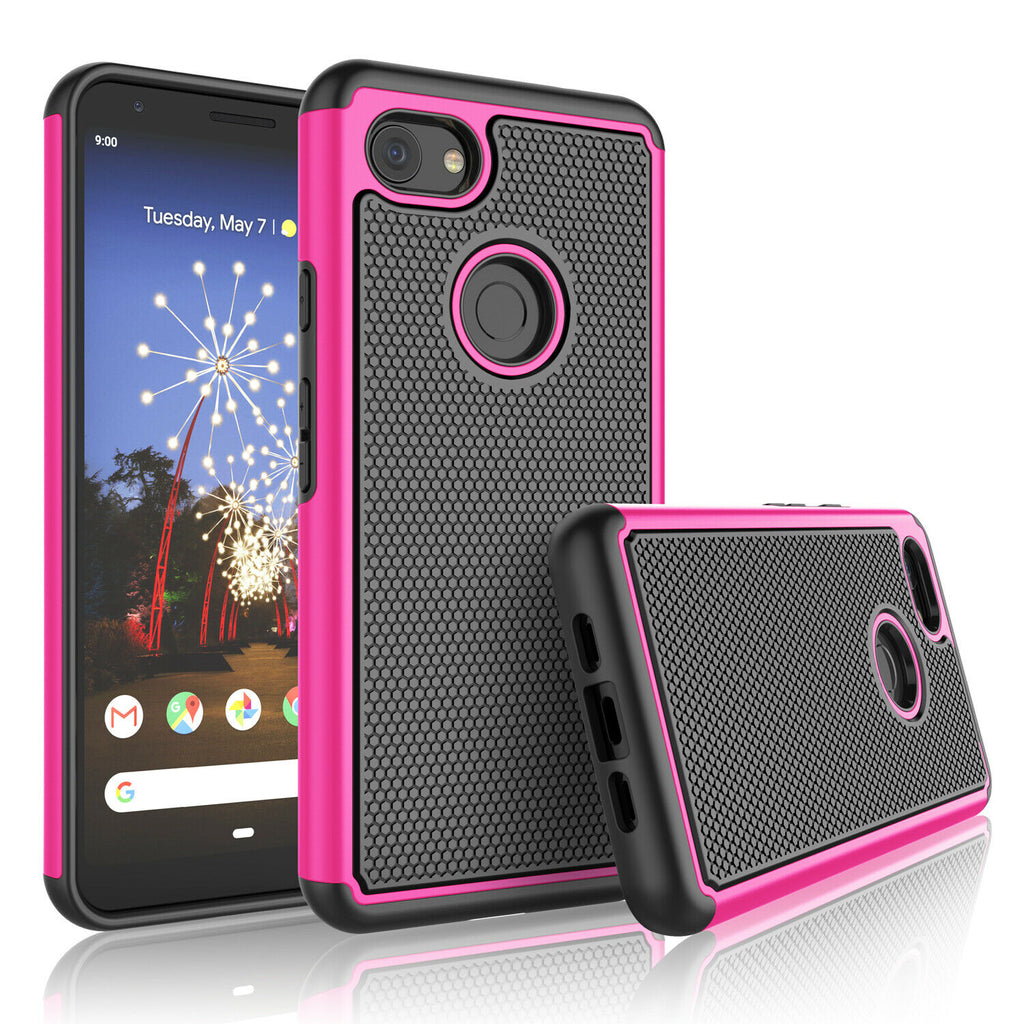 Google Pixel 3a Rugged Armor Protective Hard Case