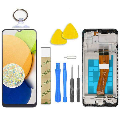 Samsung Galaxy A03 2021 A035F Screen Replacement Glass LCD + FRAME Digitizer Repair Kit A035F / A035F/DS / A035G/DSN / A035M / A035M/DS
