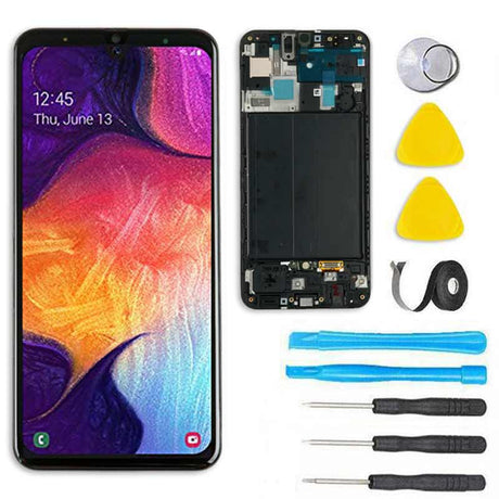Samsung Galaxy A50 Screen Replacement Glass LCD + Digitizer  + FRAME Assembly Premium Repair Kit 2019 SM-A505
