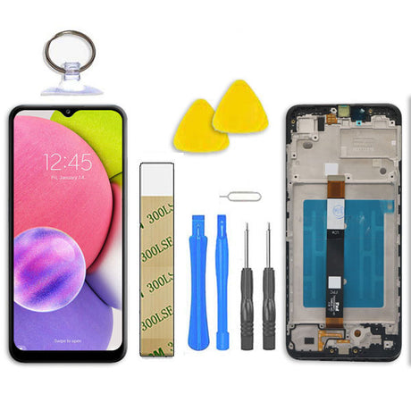 Samsung Galaxy A03s A037U A037S Screen Replacement LCD with FRAME Repair Kit (US Version)