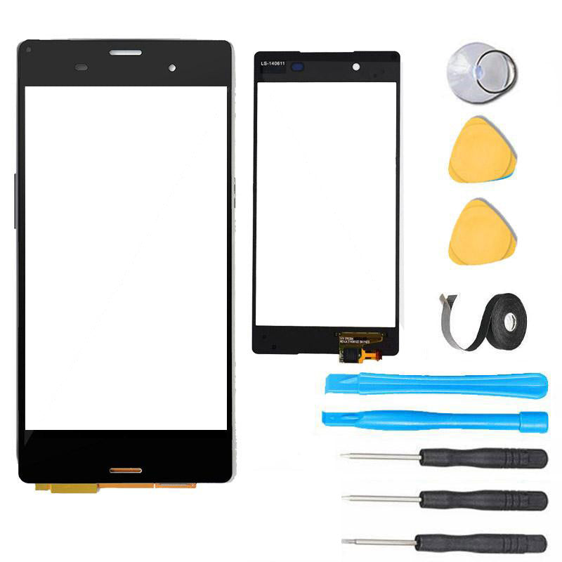 Sony Xperia Z3 Glass Screen Replacement + Touch Digitizer Premium Repair Kit D6603 | D6616 | D6643 | D6653- Black or White