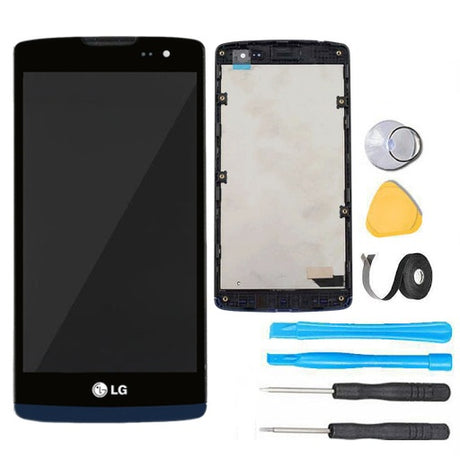 LG Tribute 2 Screen Replacement + LCD + FRAME + Digitizer Display Premium Repair Kit LC50 H340 H340AR H326T - Black