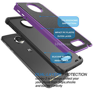 Rugged Armor Protective Case Cover - Motorola Moto Z Play  / Moto Z Play Droid