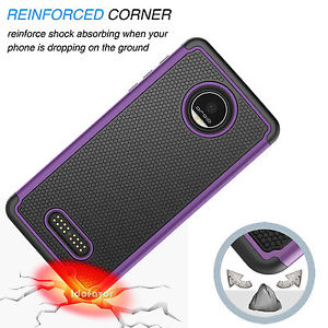 Rugged Armor Protective Case Cover - Motorola Moto Z Play  / Moto Z Play Droid