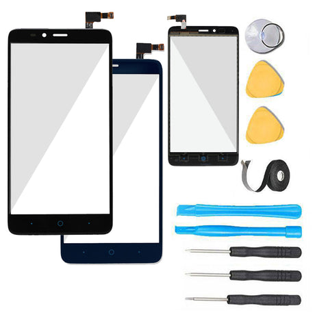 ZTE Grand X MAX 2 Glass Screen Replacement + Touch Digitizer Replacement Premium Repair Kit Z988 Z963 Z962 - Black or Blue