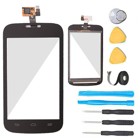 ZTE Concord 2 Glass Screen Replacement + Touch Digitizer Replacement Premium Repair Kit T-Mobile Z730 - Black